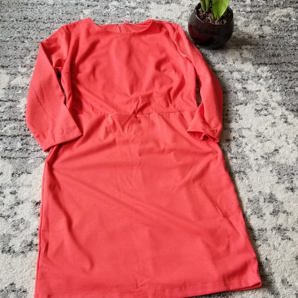 Large Ponte-Knit Sheath Dress